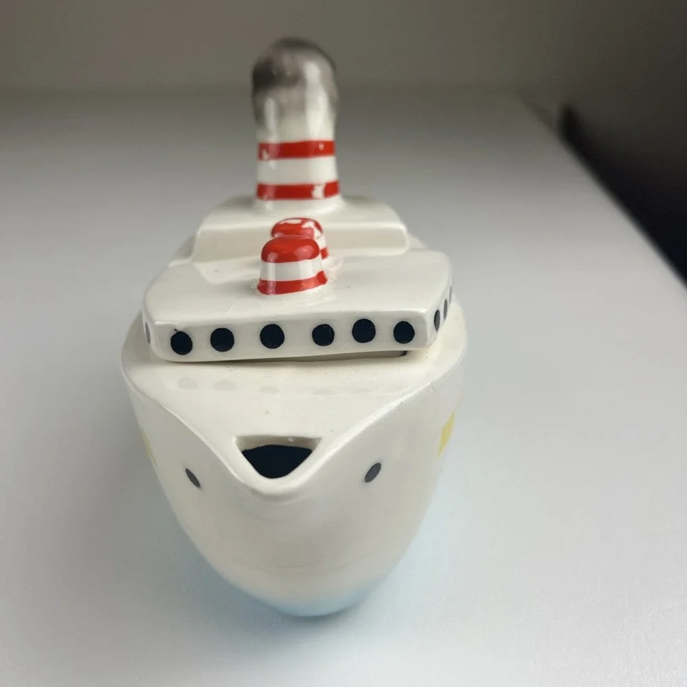 Cruise Ship Cookie Jar RARE Japan Vintage -Preowned